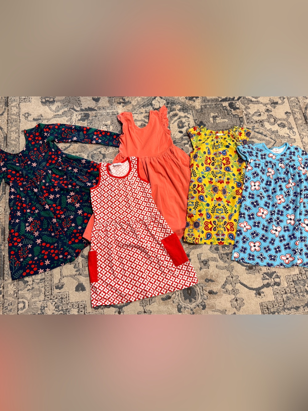 5 Hanna Andersson Dresses, all size 130UK/ 8 US